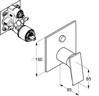 Смеситель для ванны Kludi Decus 547595375 белый матовый